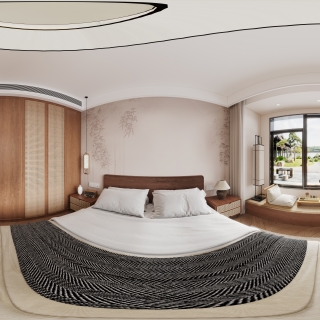 新中式主卧全景