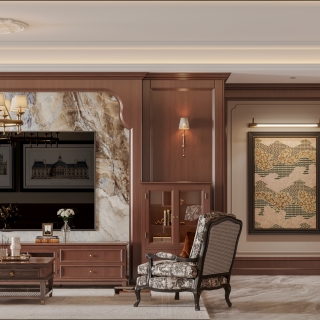 美式三楼电视面