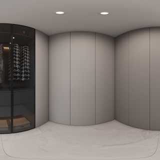 意式卧室3衣帽间全景