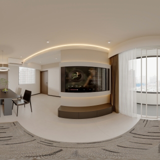 现代客餐厅全景