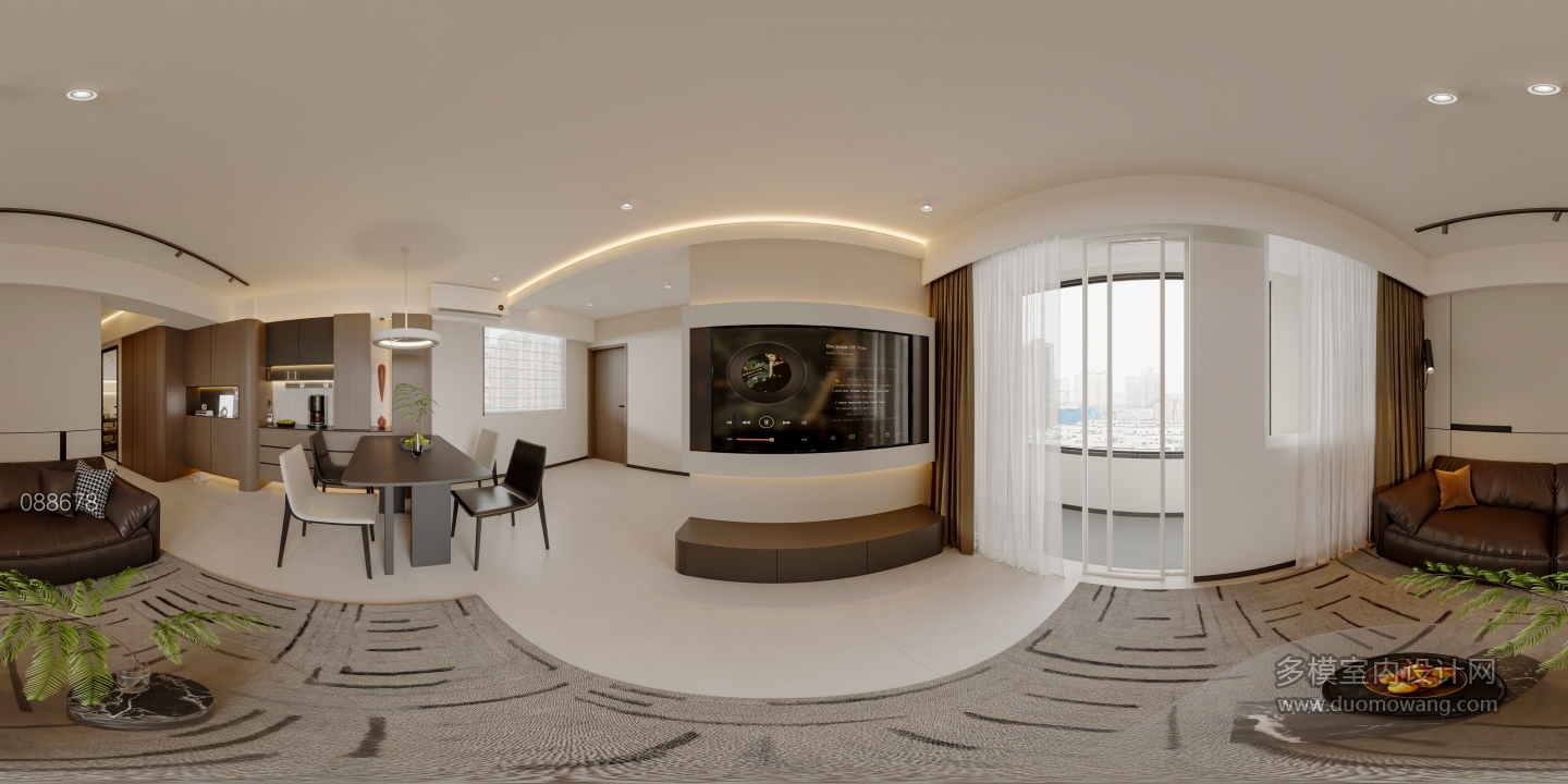 现代客餐厅全景