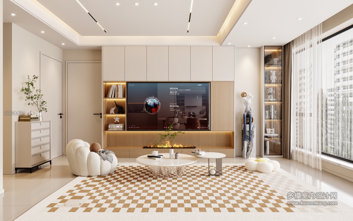 奶油风格电视特写