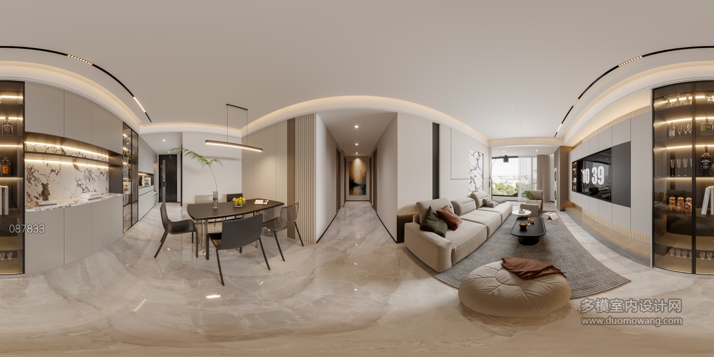 现代客餐厅全景