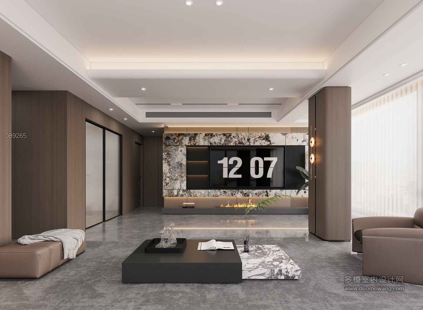 现代二楼电视墙