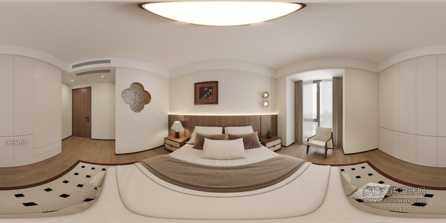 现代中古主卧全景