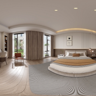 意式轻奢二楼大女儿房360