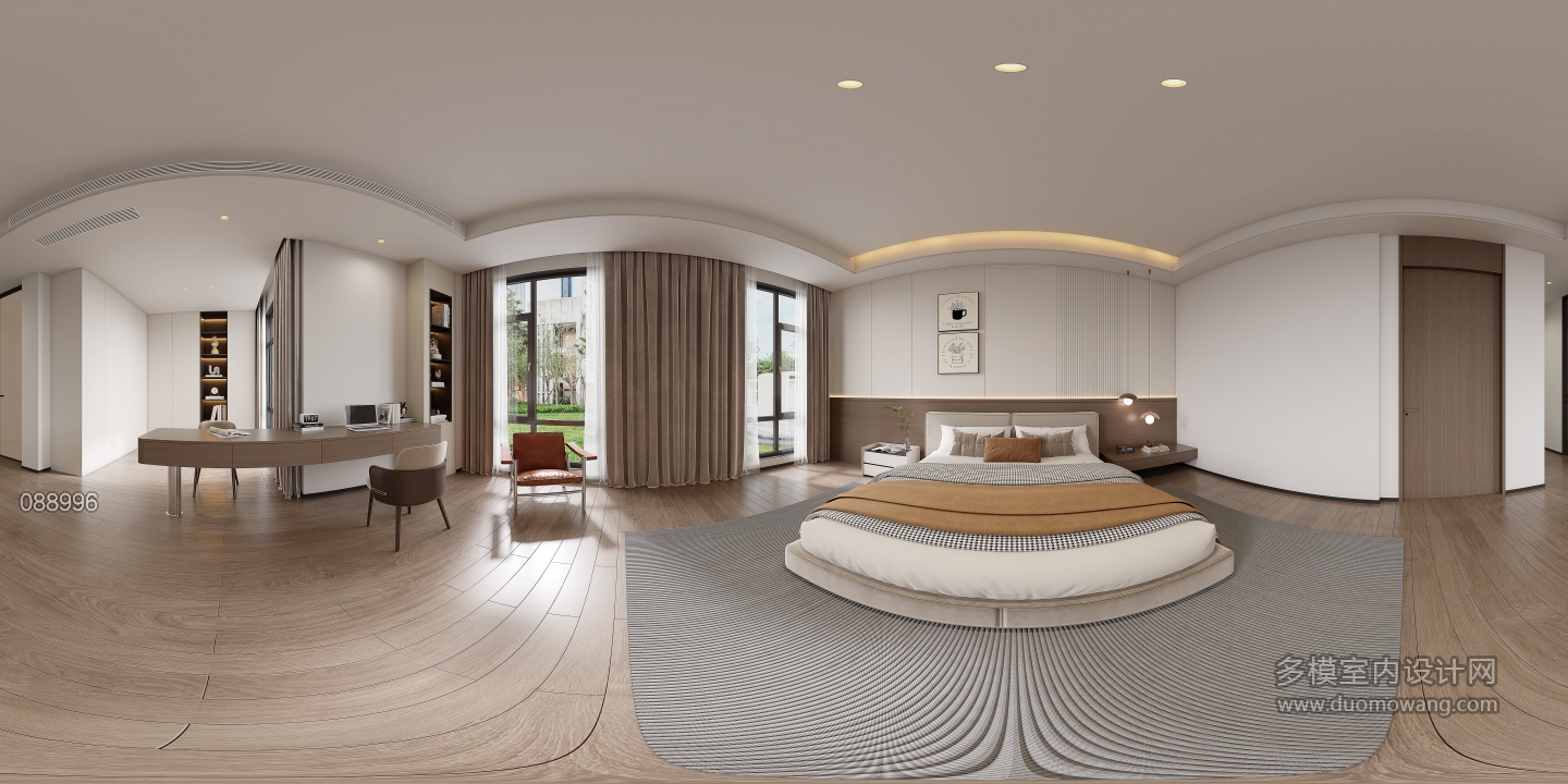 意式轻奢二楼大女儿房360