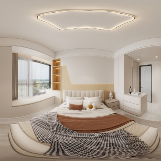 现代奶油风主卧