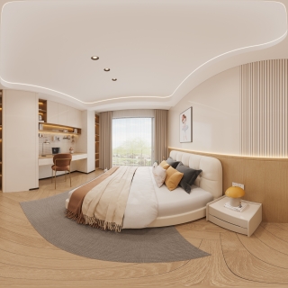 现代女孩房全景