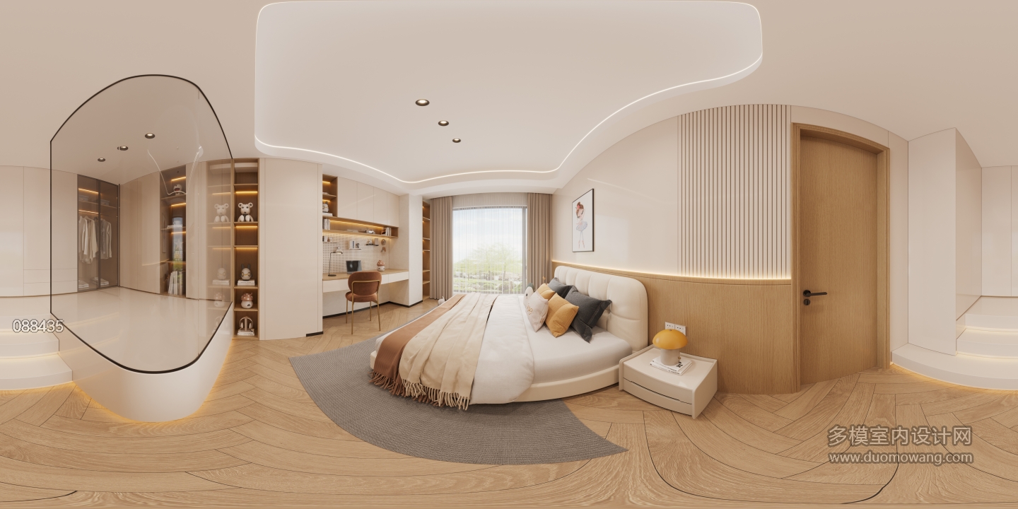 现代女孩房全景