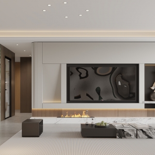 意式客餐厅-电视墙