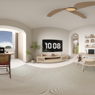 原木客厅360全景