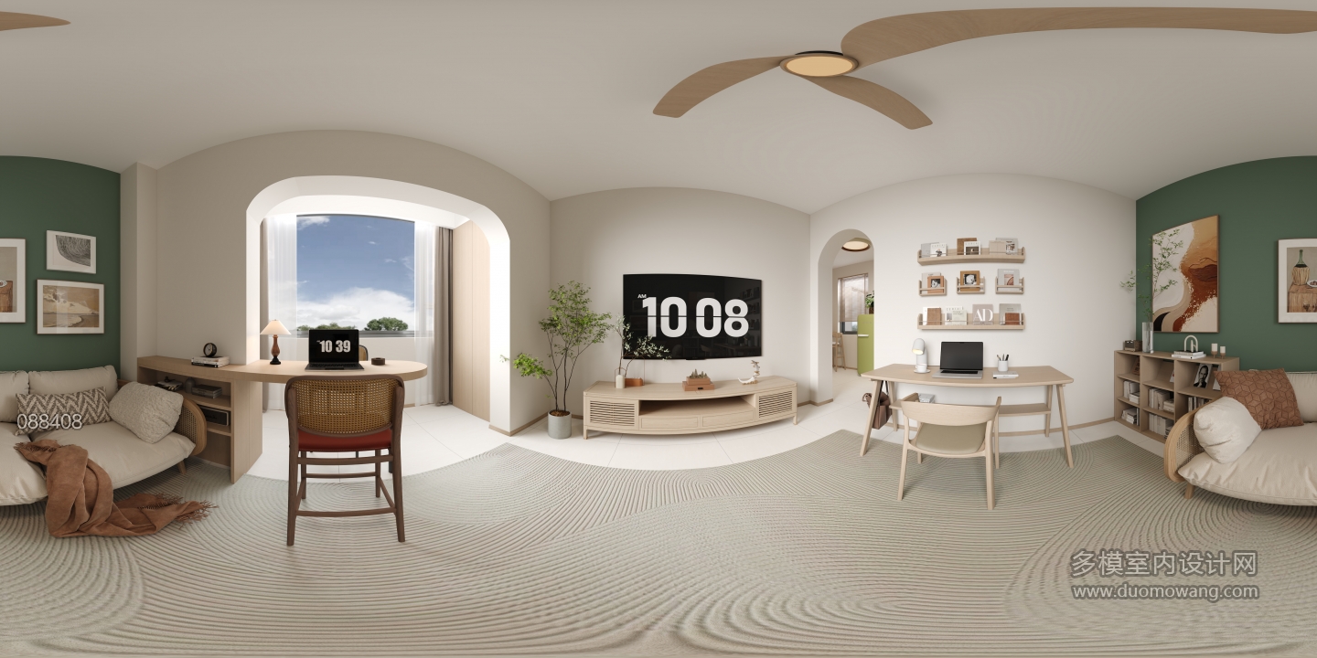 原木客厅360全景