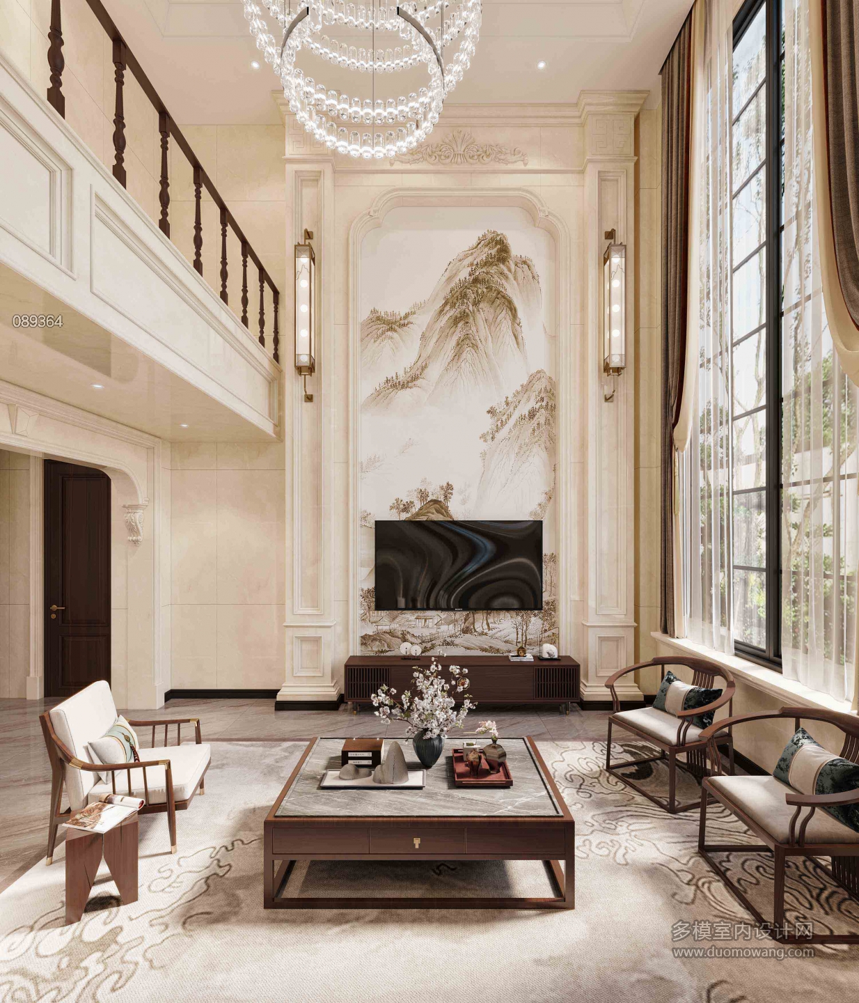 新中式电视墙-2