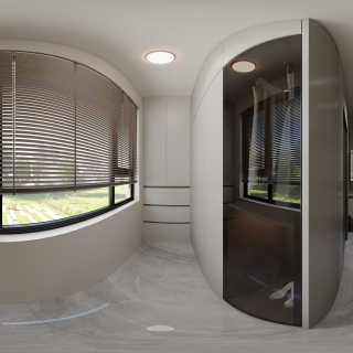 现代二楼主卧衣帽间