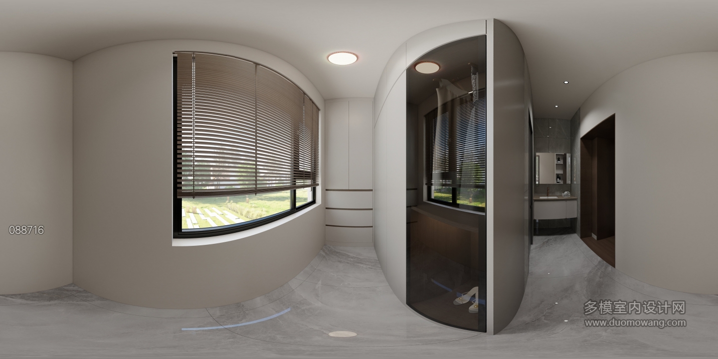 现代二楼主卧衣帽间