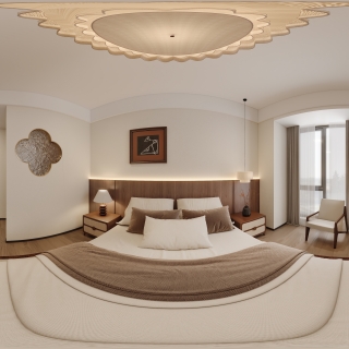 现代中古主卧全景