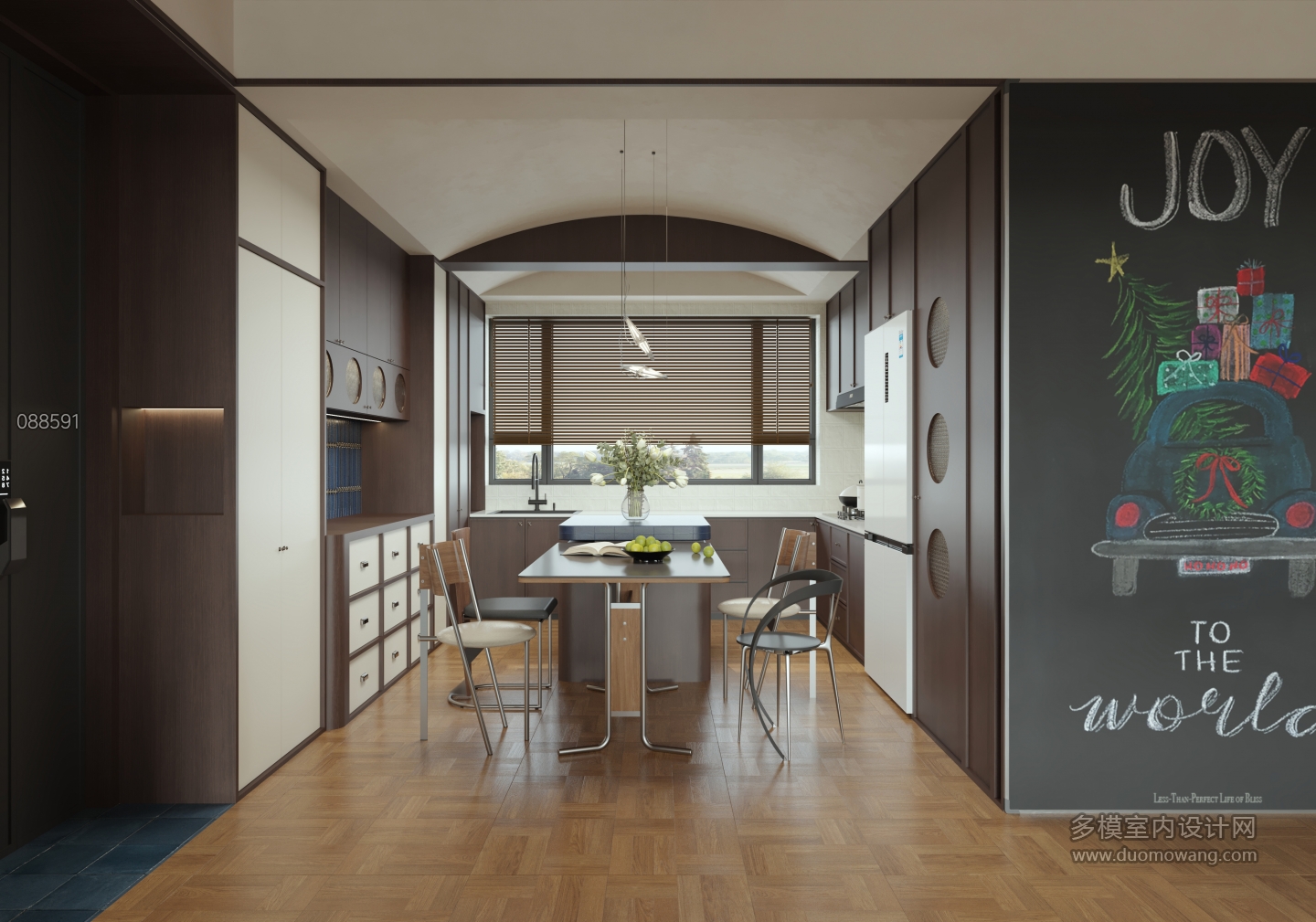 现代 中古风 餐厅 单张