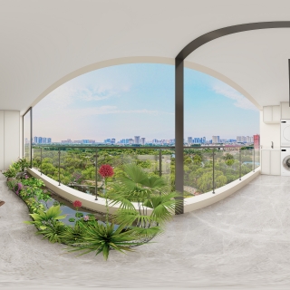现代景观阳台360