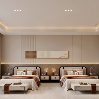 新中式左中间卧室