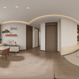 意式轻奢二楼小女儿房360