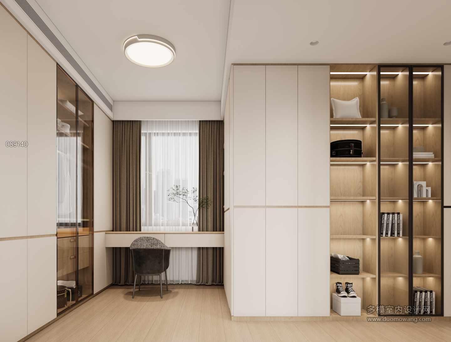 原木-衣帽间特写