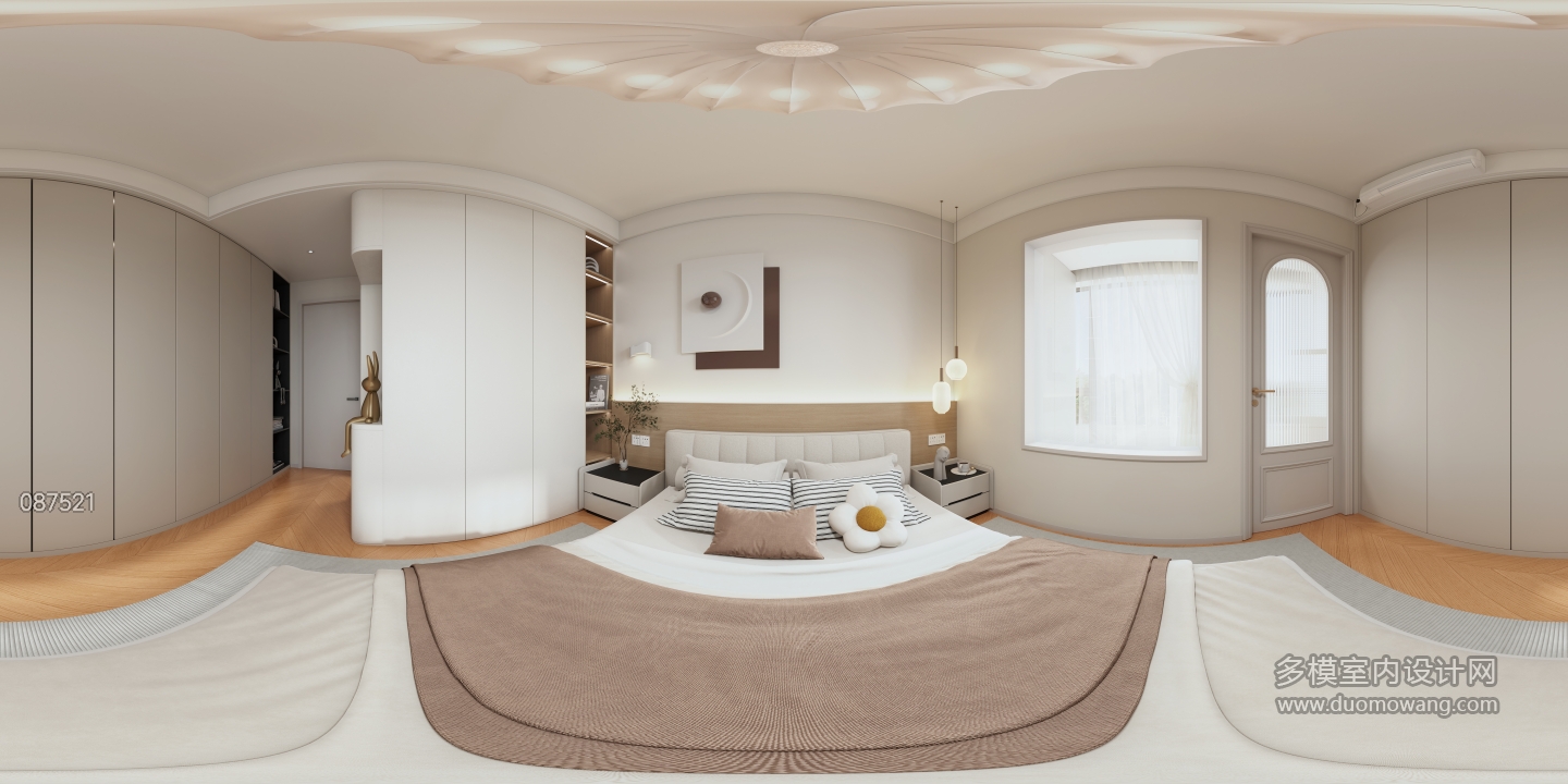 现代主卧全景