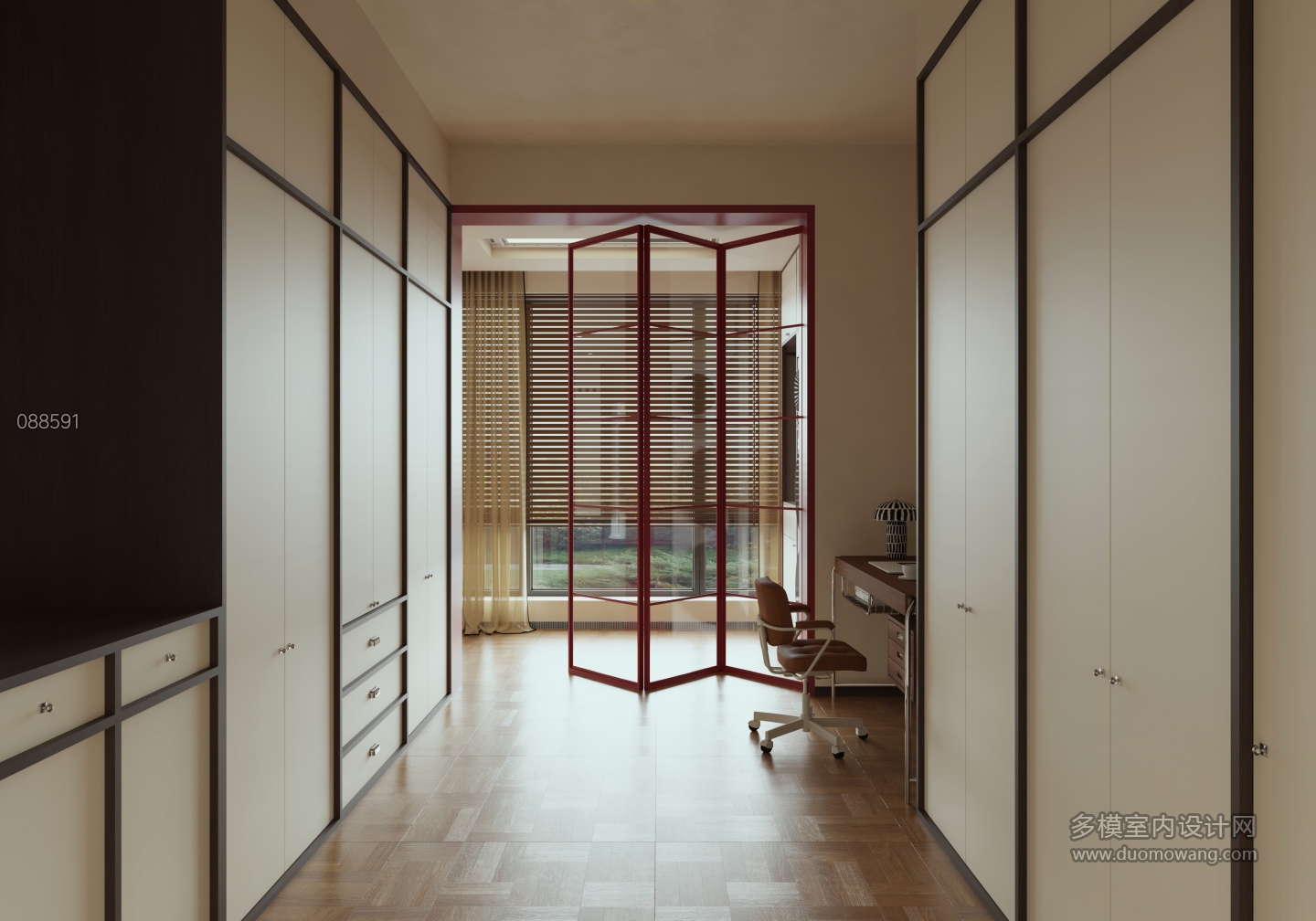 现代 中古风 书房 单张