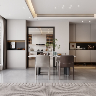 现代风格餐厅特写