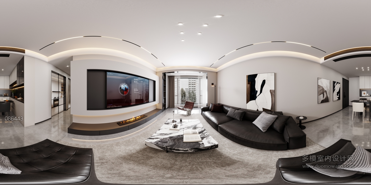 现代客厅全景