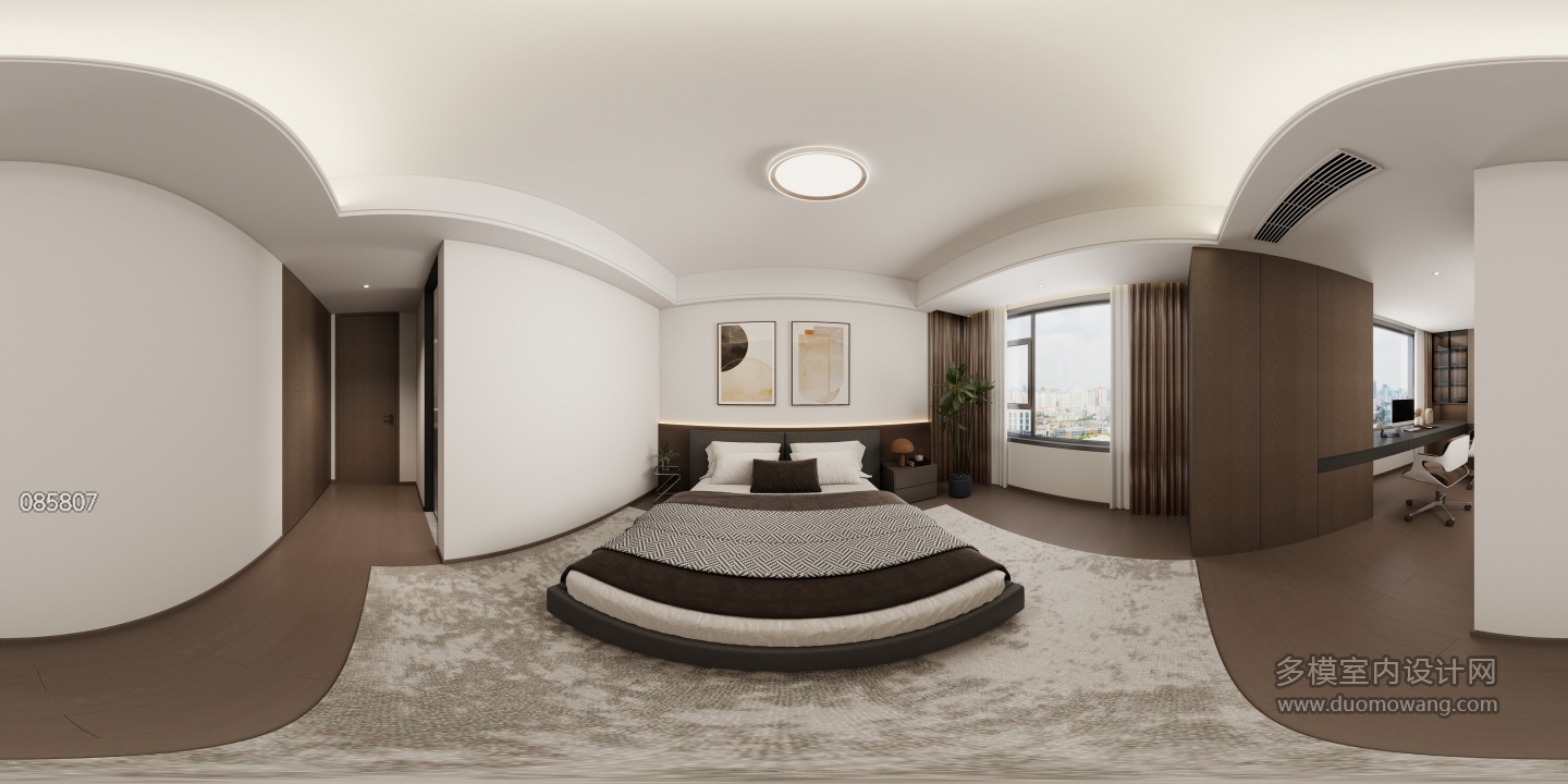 现代主卧全景