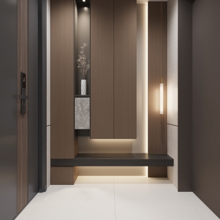 意式电梯厅特写