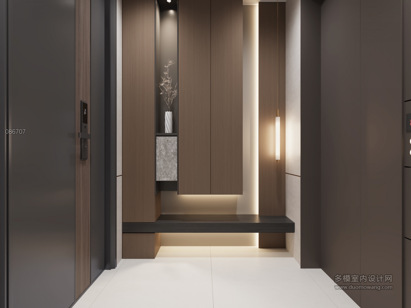 意式电梯厅特写