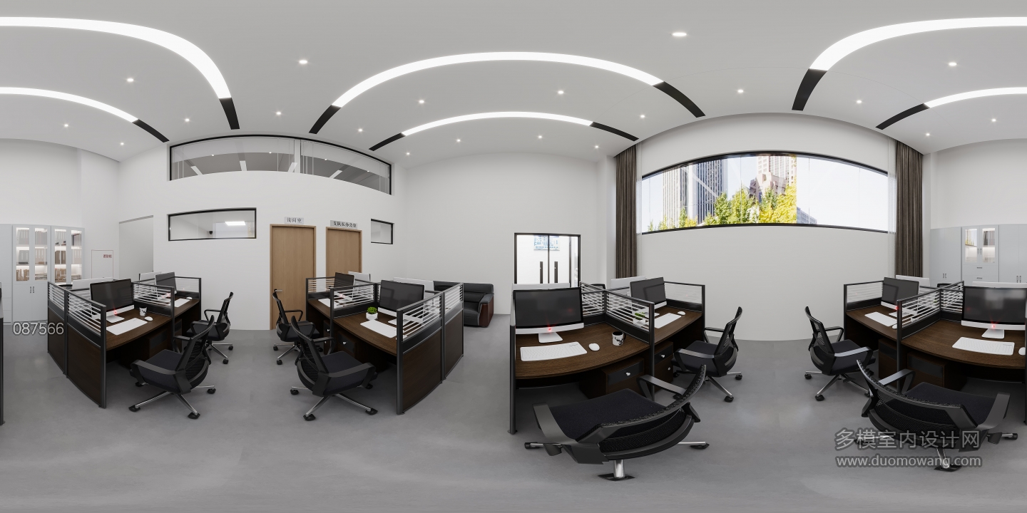 现代警察局执法支队办公区全景1