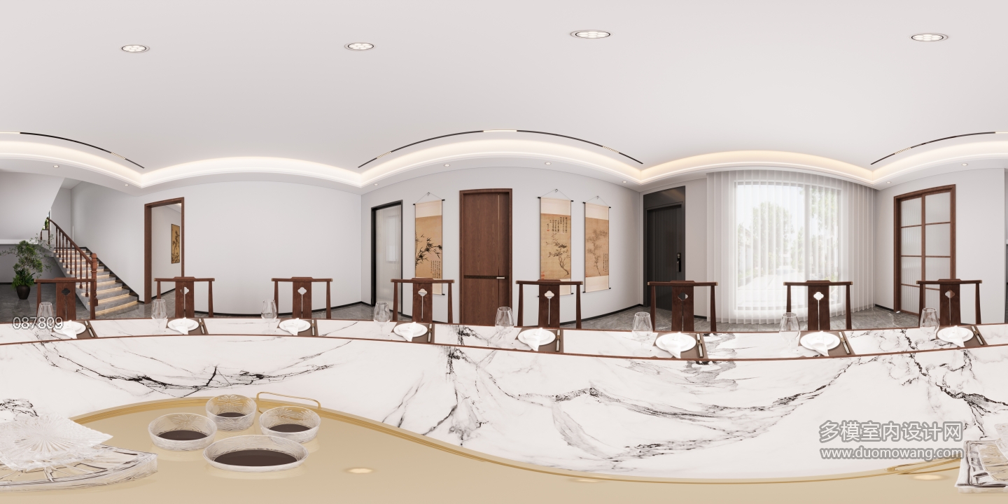 新中式1楼_餐厅全景