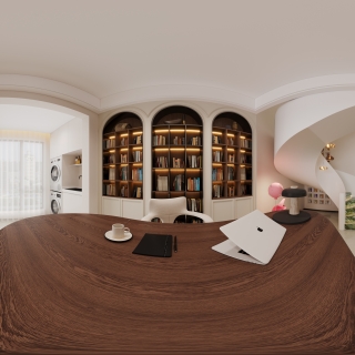 现代1楼书房全景