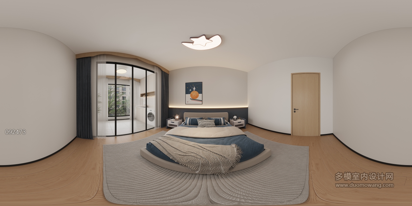 现代次卧2全景