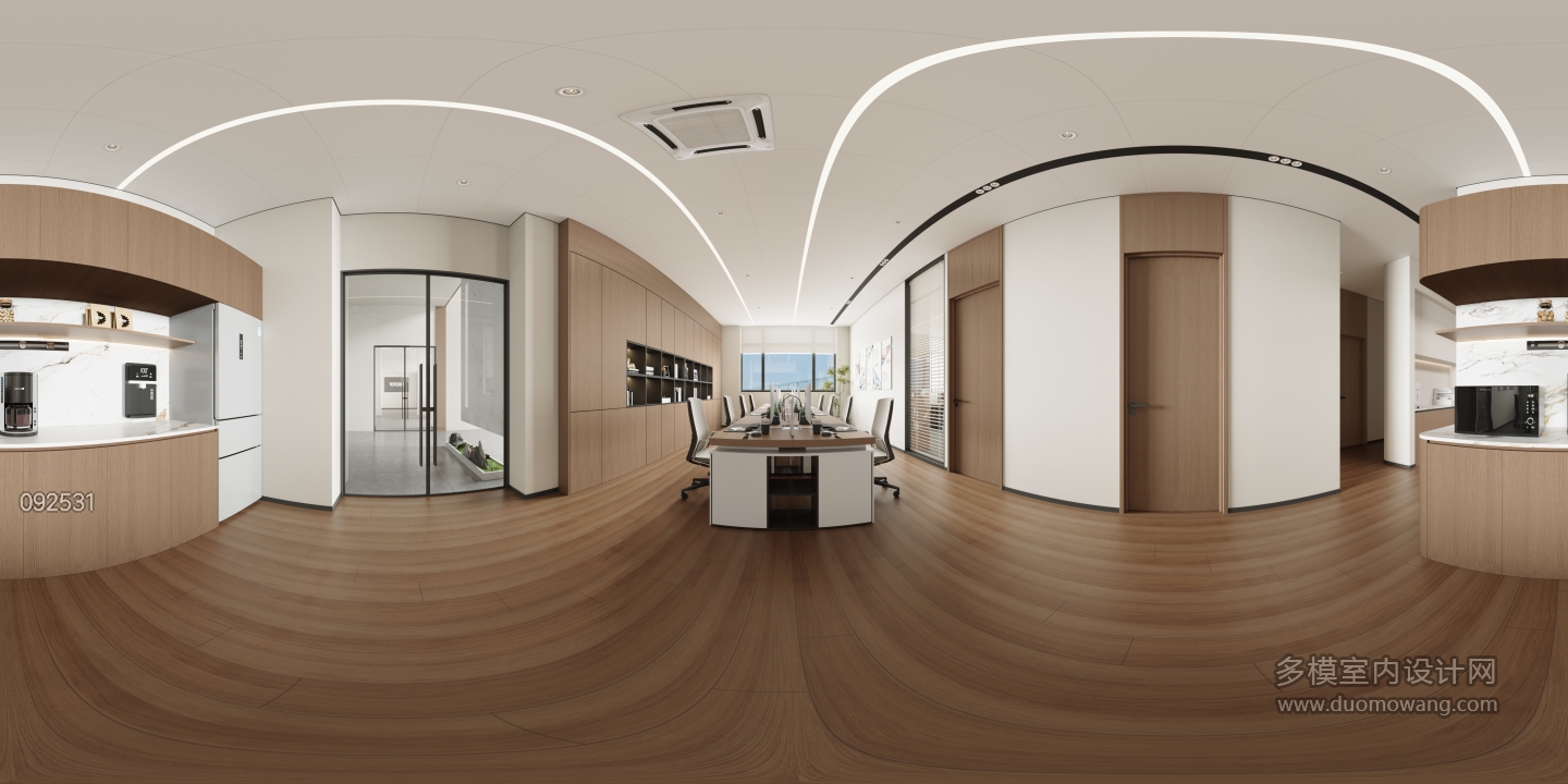 现代办公区全景