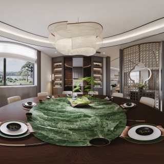 新中式1楼_餐厅全景