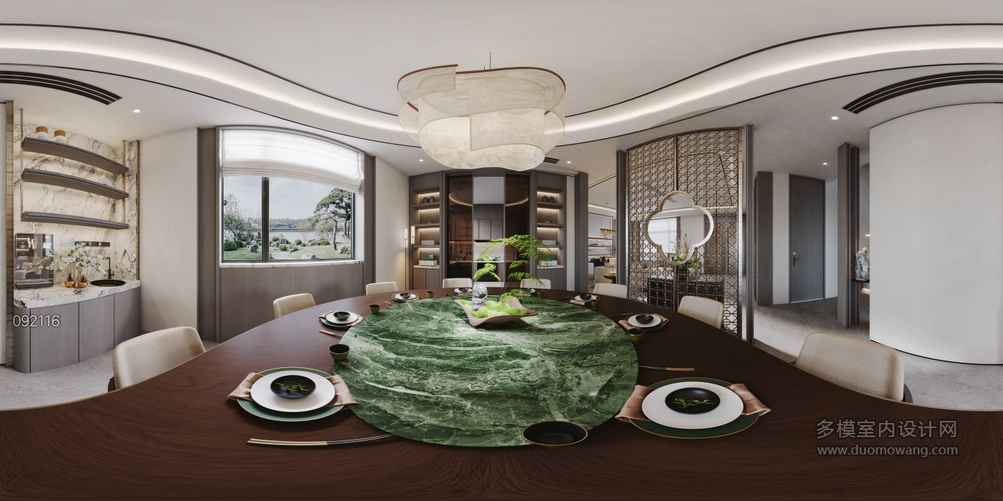 新中式1楼_餐厅全景