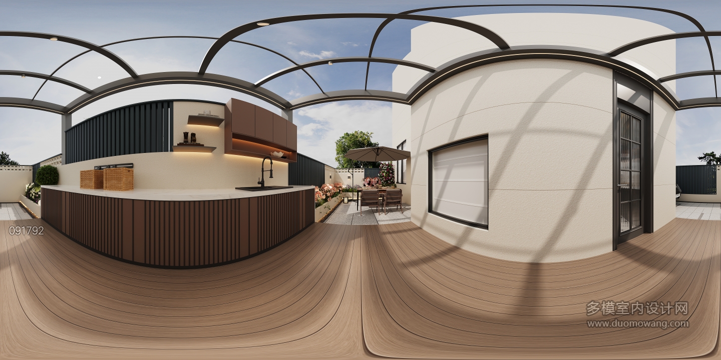 现代一楼院子全景二