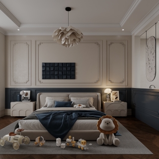 法式-二层卧室2特写2