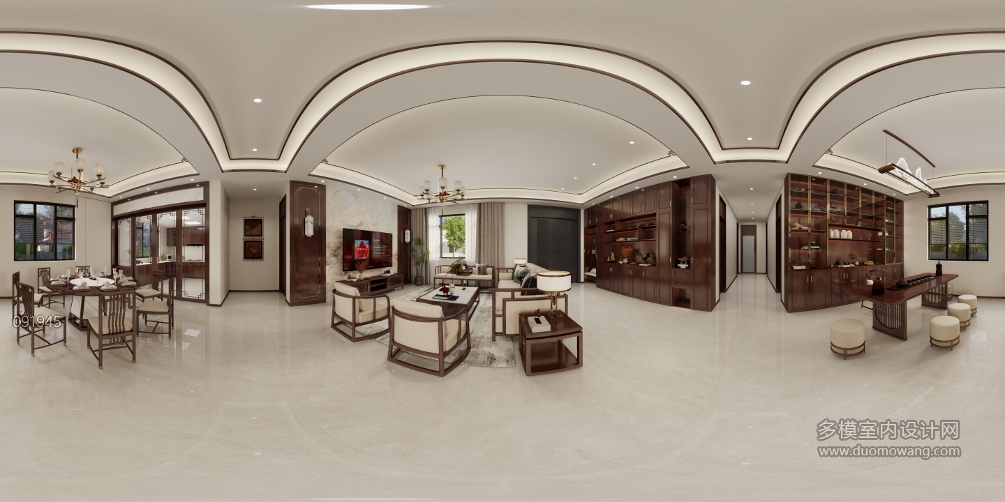 中式客餐厅全景