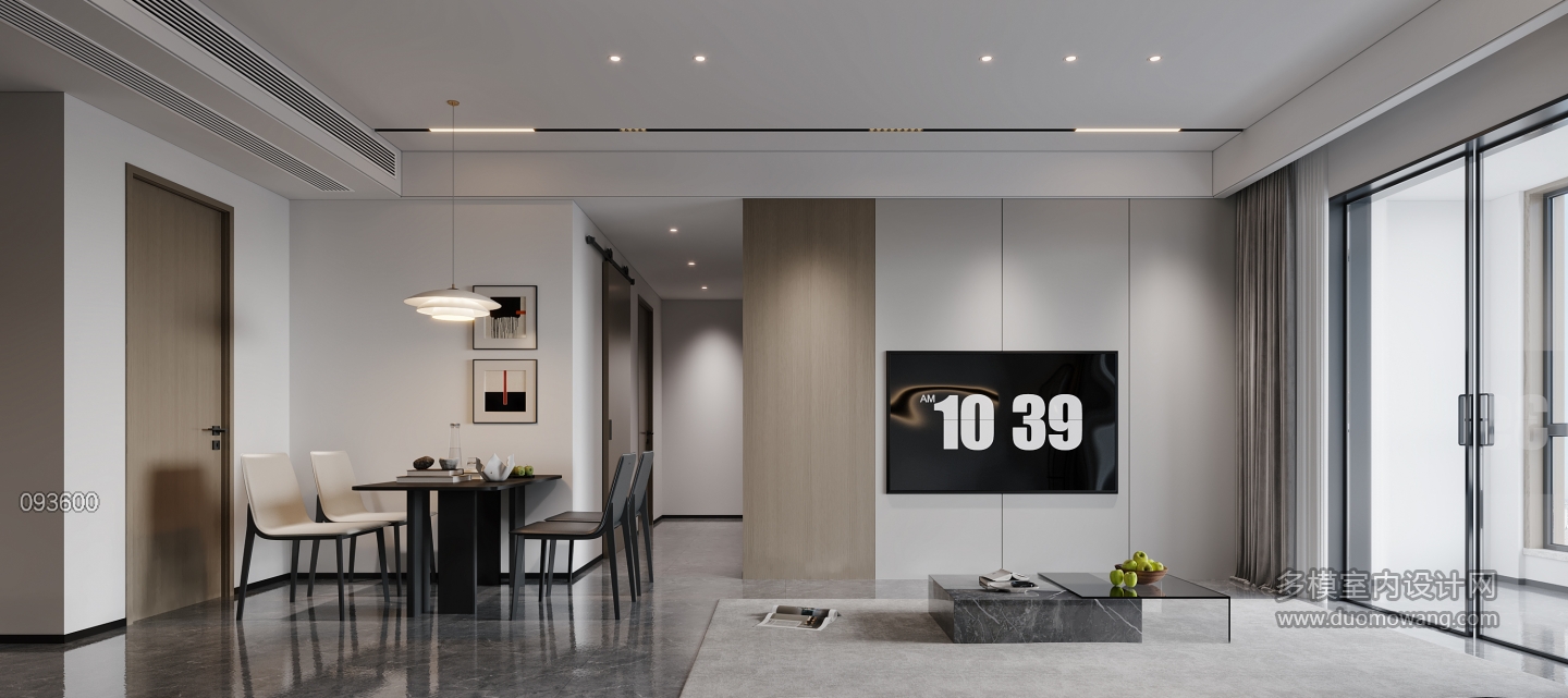 现代电视墙特写