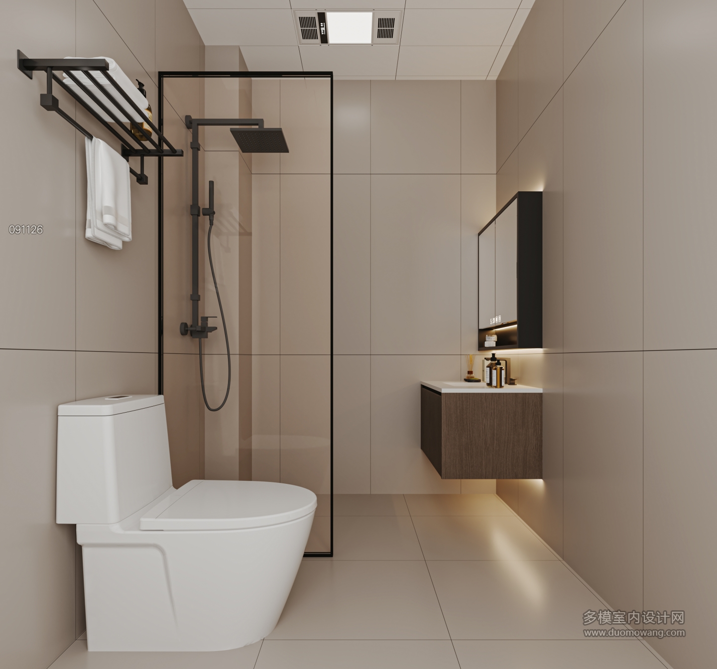 现代卧室4卫生间2