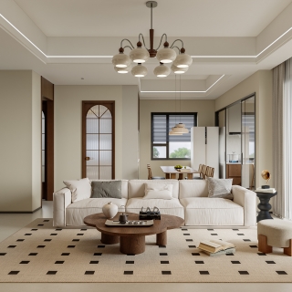 傅总自建房_二层客厅001