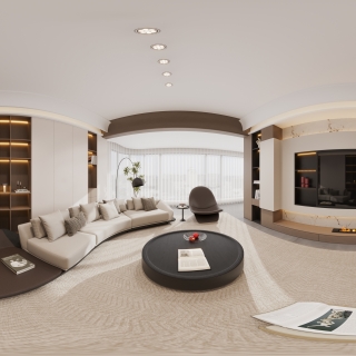 现代客餐厅全景