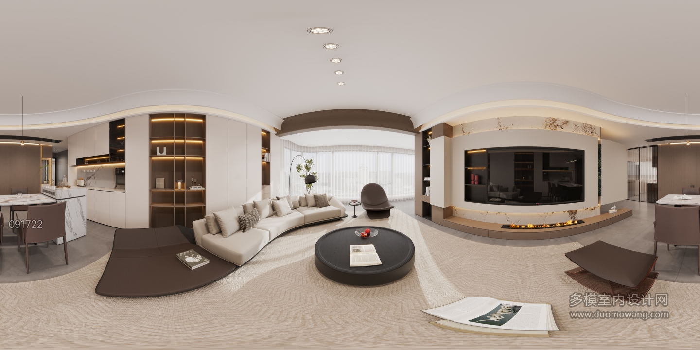 现代客餐厅全景