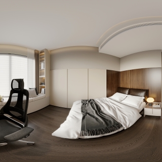 现代中古一层南次卧全景