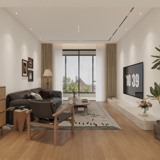 现代中古三楼客厅